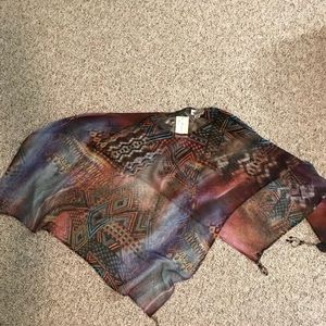 Sterling Style Wearable Art Poncho 💯 % silk